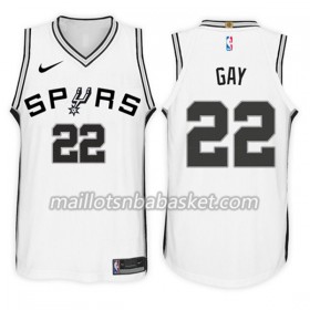 Maillot Homme San Antonio Spurs Rudy Gay 22 Nike 2017-18 Blanc Swingman